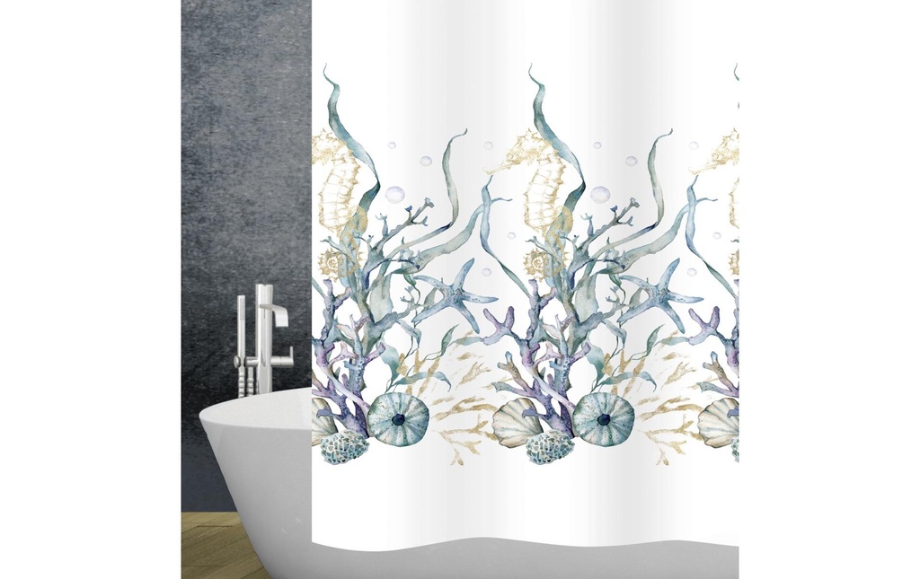 diaqua® Rideau de douche Marina 240 x 180 cm, multicolore