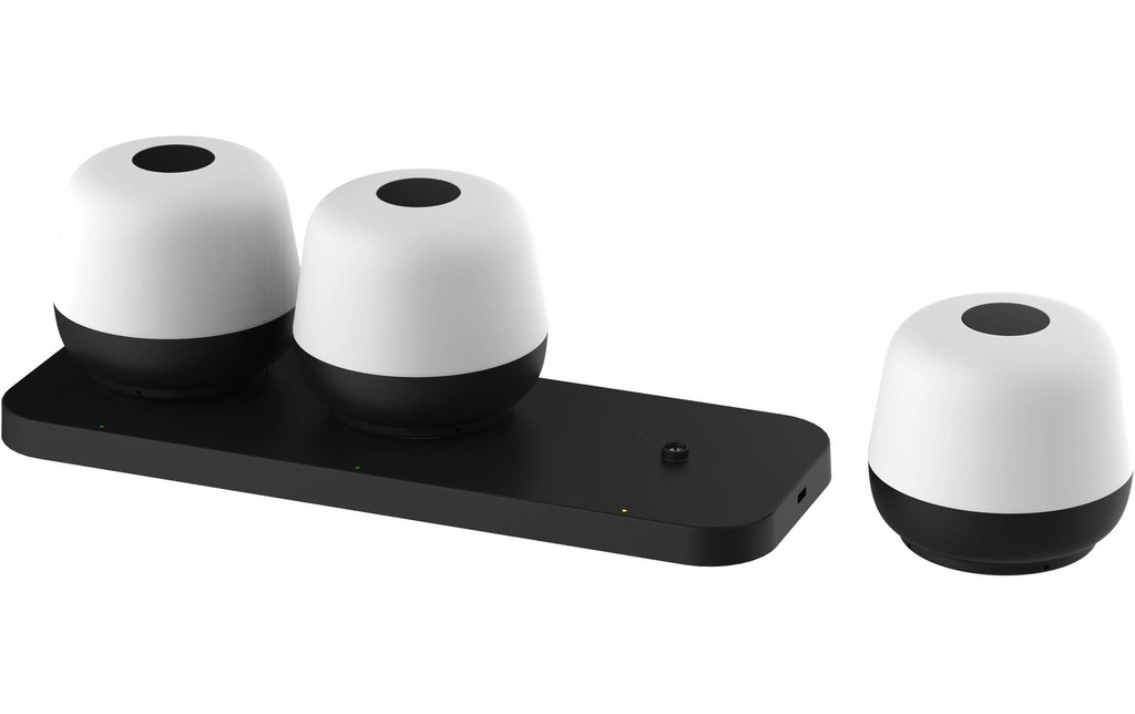 Schönenberger Lampe de table à accu MoveGlow Set de 3 pièces, noir