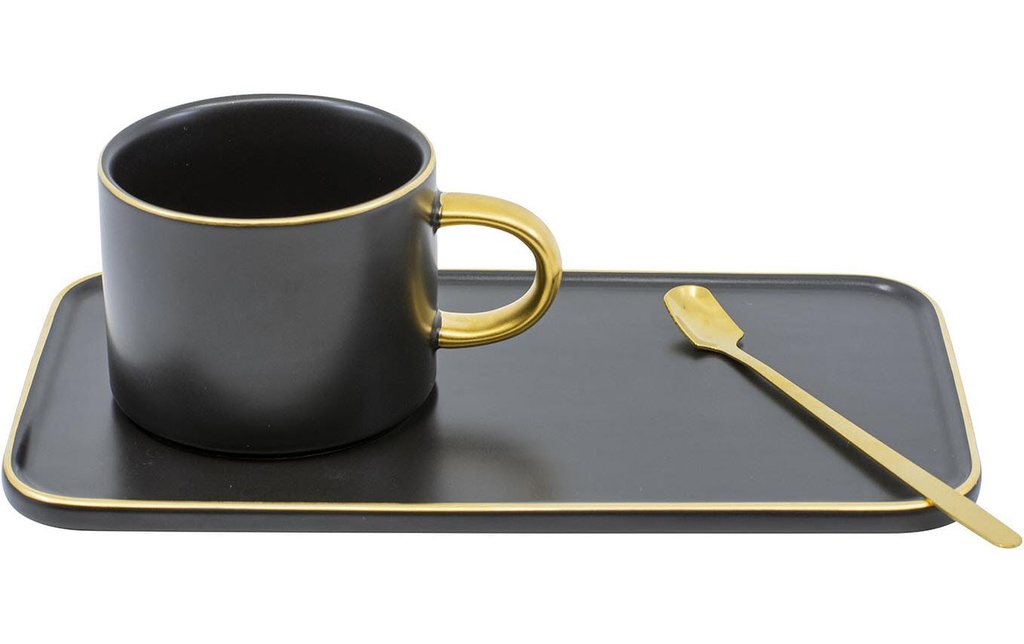 Kadastar Tasse à café Elegance 200 ml, 1 Pièce/s, 3 pièces, Noir