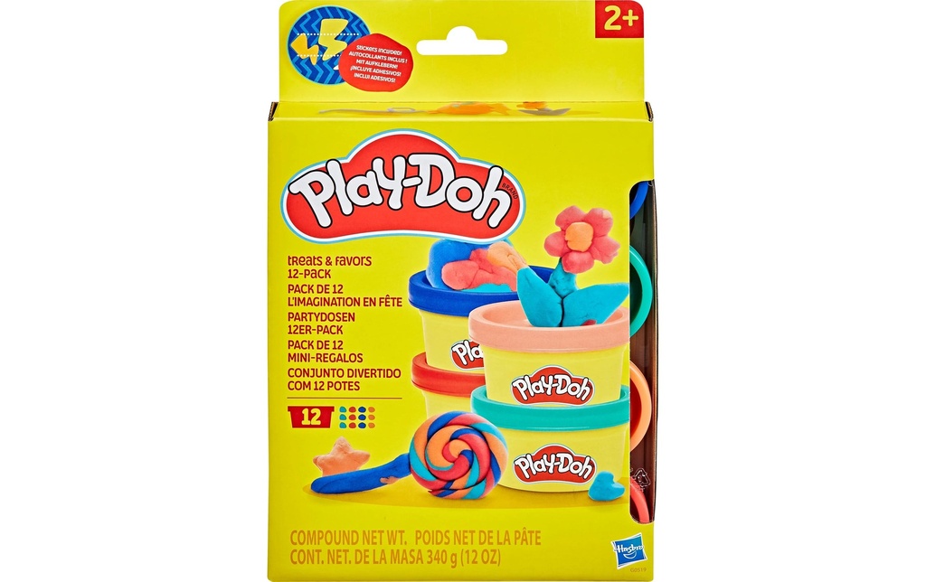 Play-Doh Boîtes de fête pack de 12 21 pots de pâte mini de 28 g,
