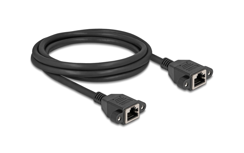 Delock Câble patch Câble de rallonge Cat 6A, S/FTP, 2 m, Noir