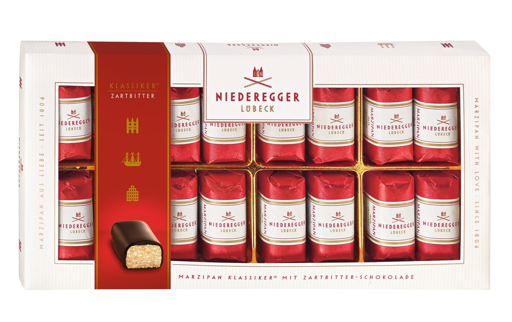 Niederegger Pralines classiques au massepain et au chocolat noir 200 g
