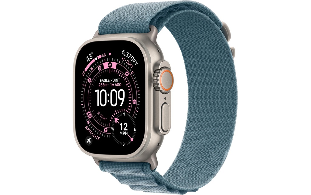 Apple Watch Ultra 3 Natural Titanium Light Blue Alpine Loop M