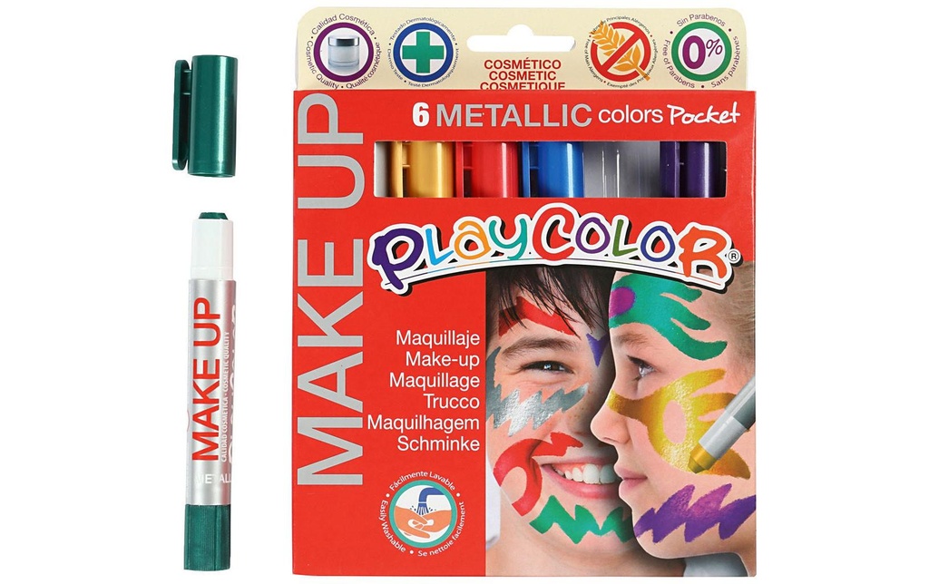 Eulenspiegel Couleur de maquillage Crayons 6 couleurs Metalic