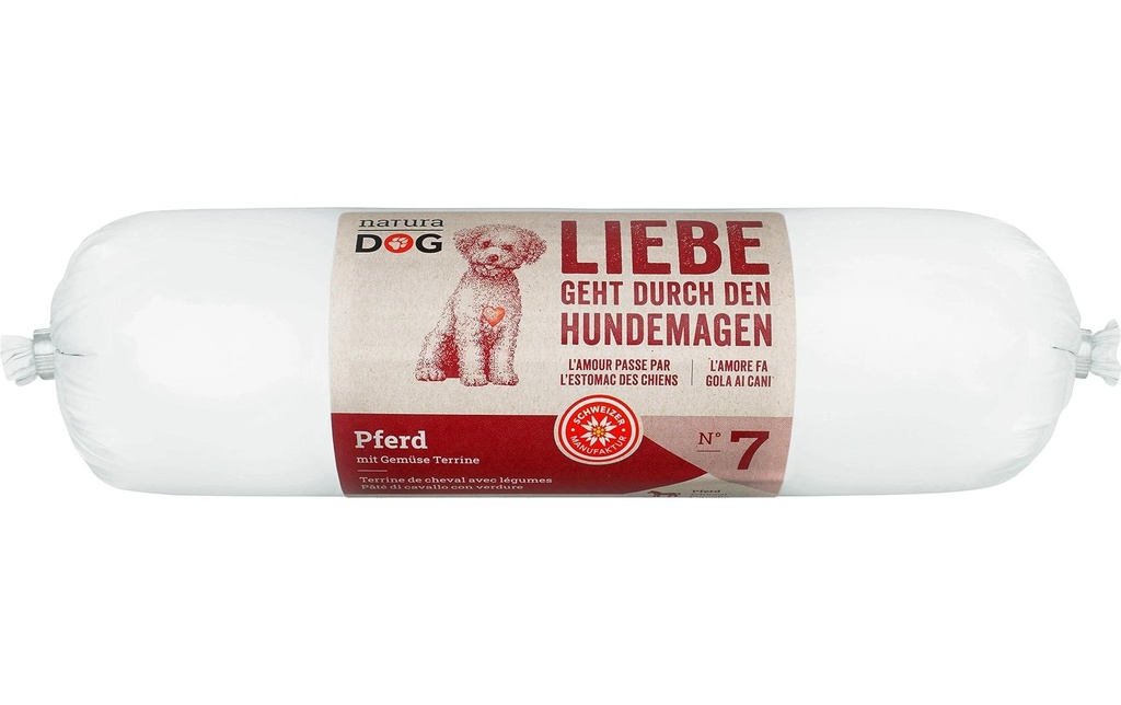 naturaDog Alimentation humide Cheval avec terrine de légumes, 400 g