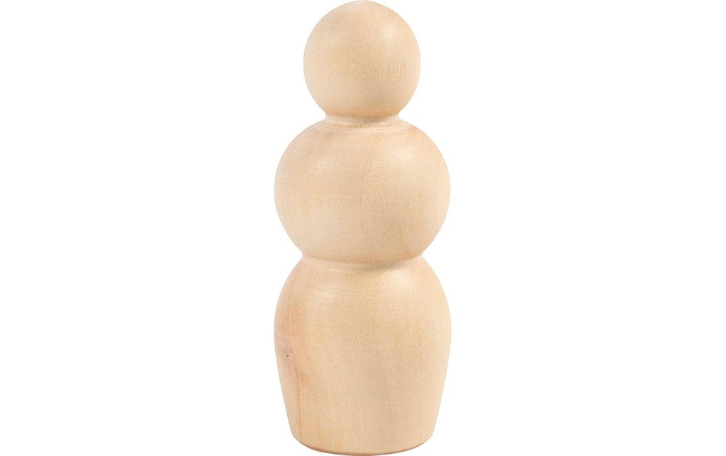 Creativ Company Article en bois Figure de quille 7.5 cm, 5 pièces