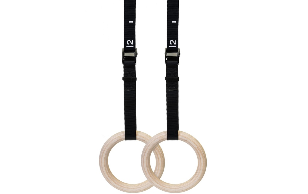 KOOR Anneaux de gymnastique en bois, Lot de 2