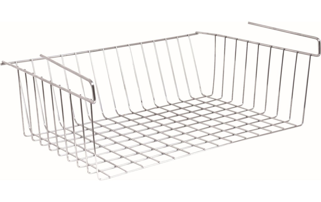 MSV Panier de rangement 38 x 26 x 14 cm, Argenté