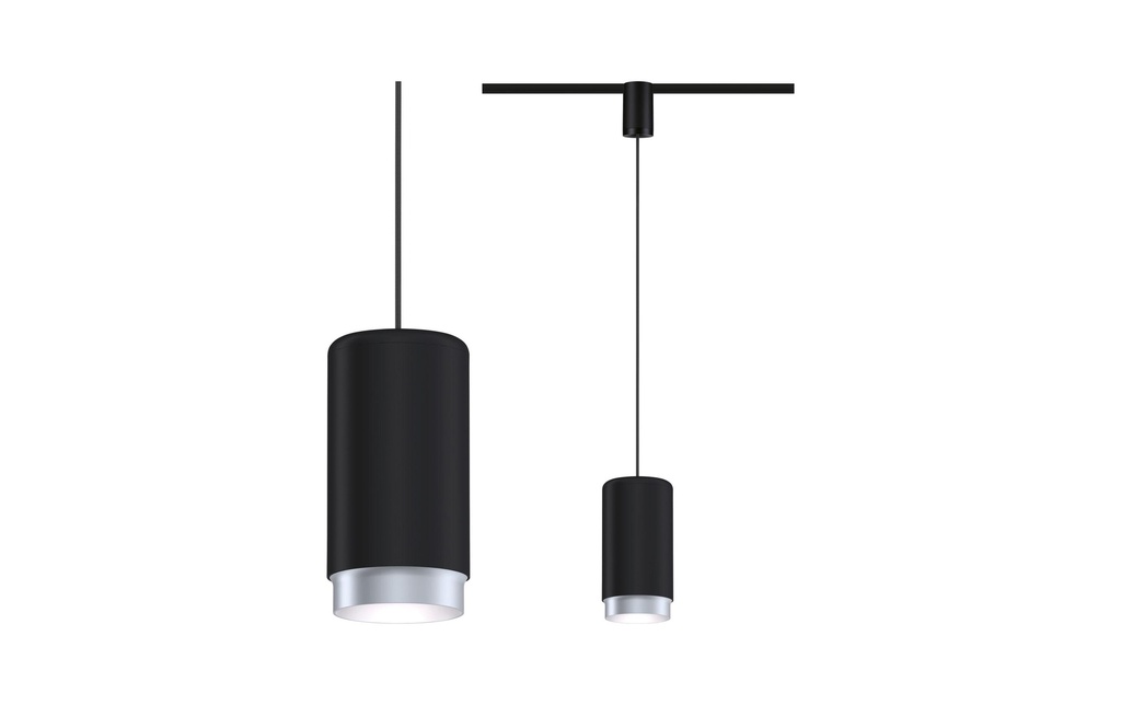 Paulmann Lampe suspendue URail Corus, 1 x E27, 50 W, noir