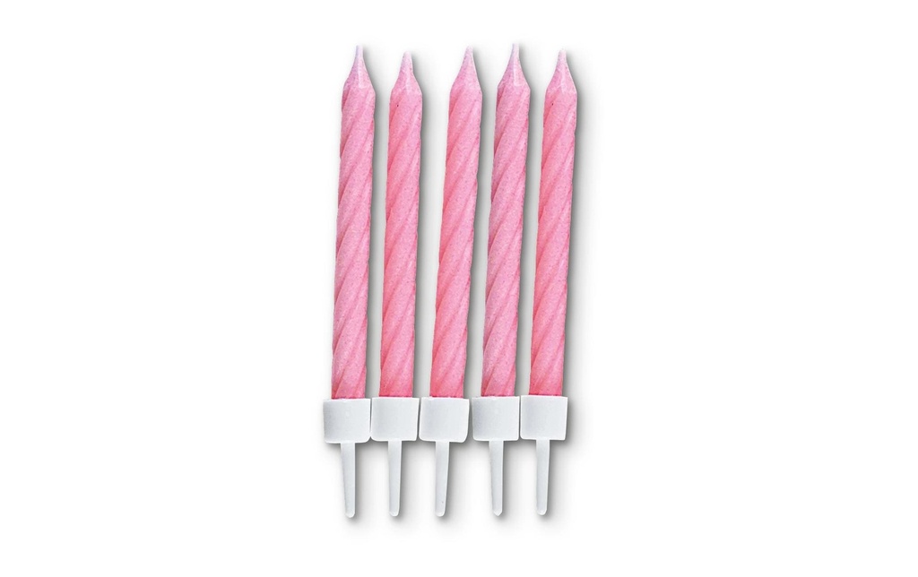 Städter Bougie avec support 10 Pièce/s, Rose, 7.5 cm
