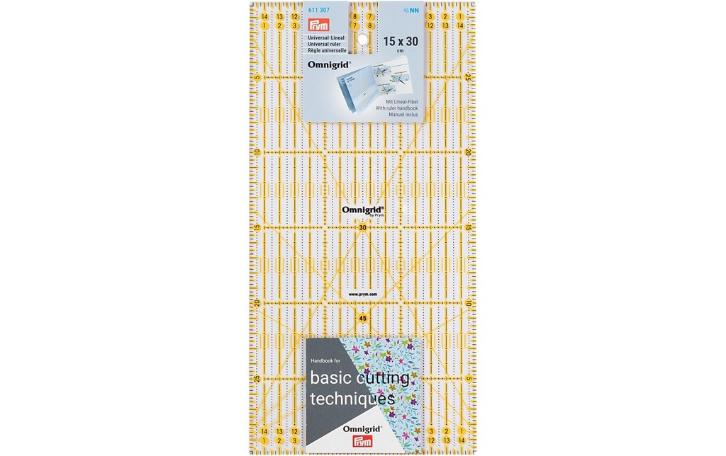 Prym Règle Universal Omnigrid 15 x 30 cm 1 Pièce/s
