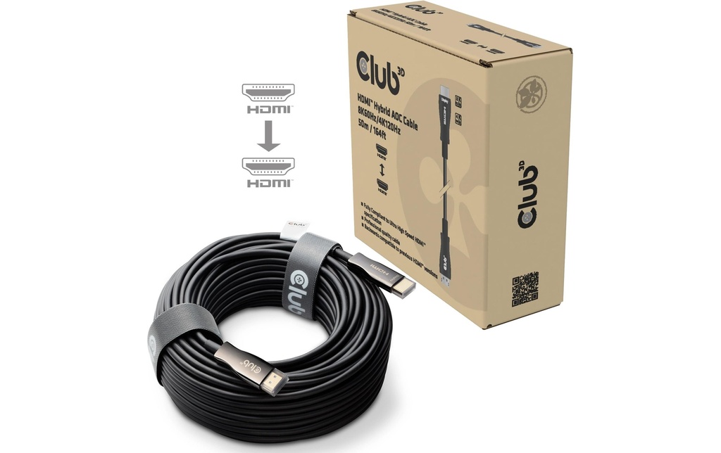 Club 3D Câble optique CAC-1393 HDMI - HDMI, 50 m