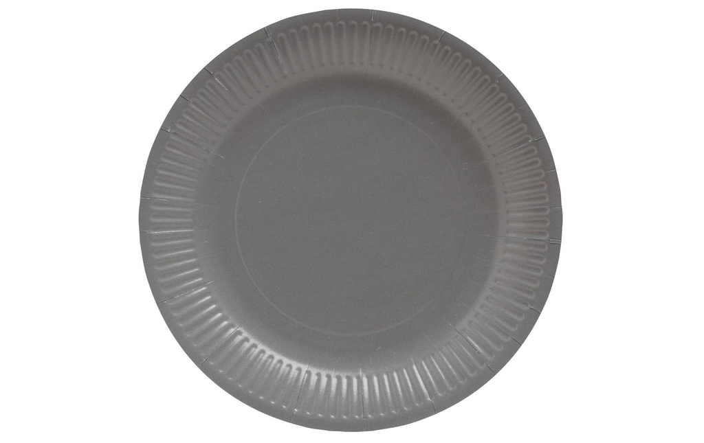 PRO nappe Assiettes jetables 23 cm, 20 Pièce/s, Gris