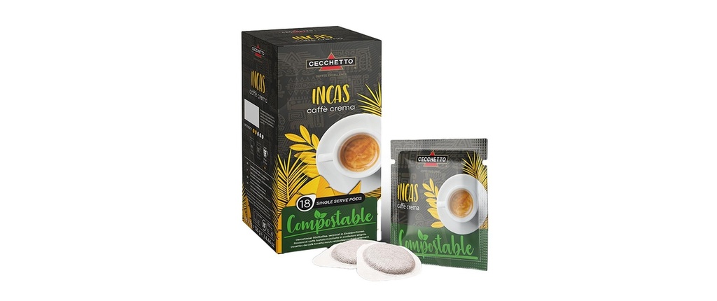 CECCHETTO Incas Caffè Crema E.S.E Pads 18 Pièce/s