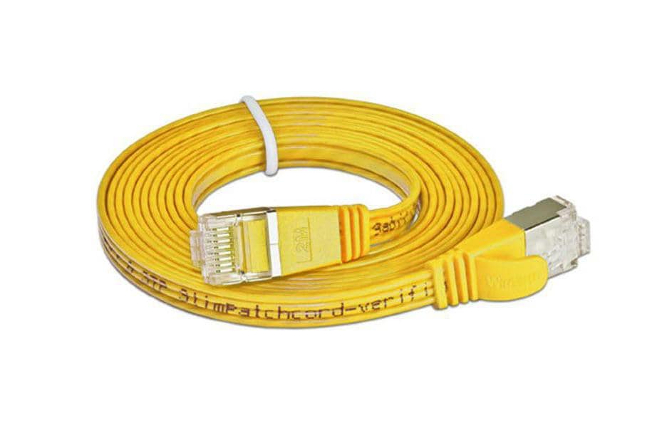 SLIM Câble patch slim RJ-45 - RJ-45, Cat 6, STP, 3 m, Jaune