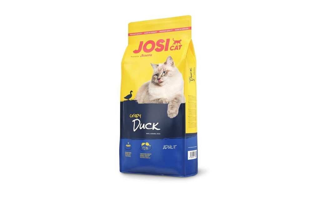 Josi Cat & Dog by Josera Alimentation sèche JosiCat Crispy Duck, Adulte, 0.65 kg