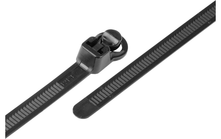 STEFFEN Serre-câble 25 pièces Noir 218 mm x 7.5 mm