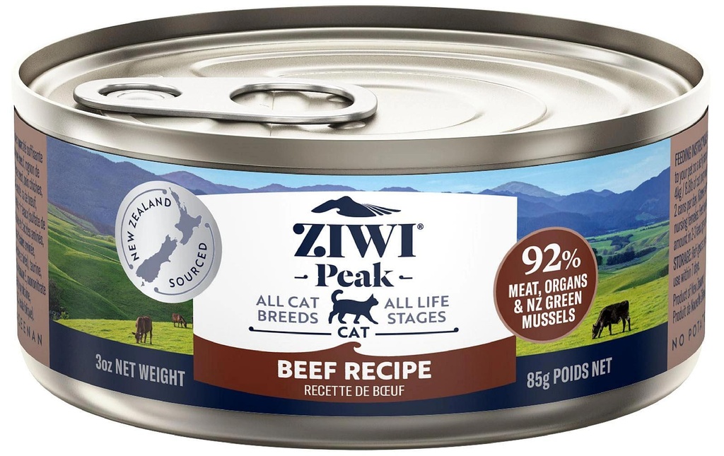 ZIWI Peak Alimentation humide Boeuf en boîte 85 g