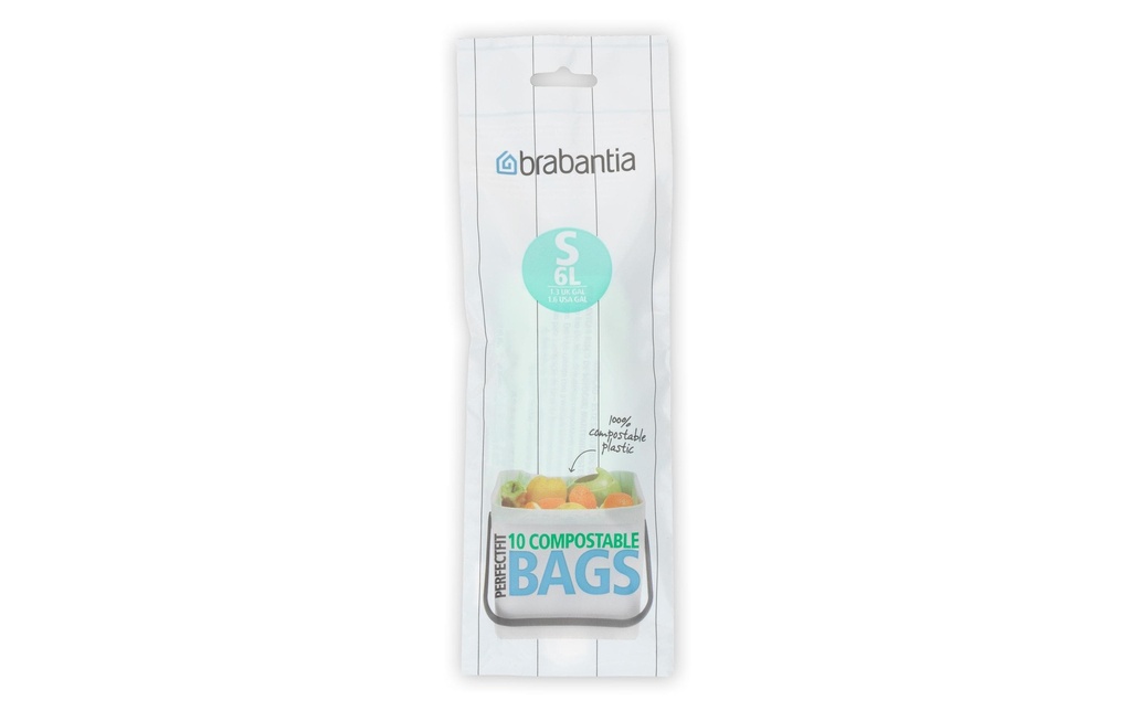 Brabantia Sacs poubelle pour déchets verts PerfectFit 6 l, 10 Pièce/s