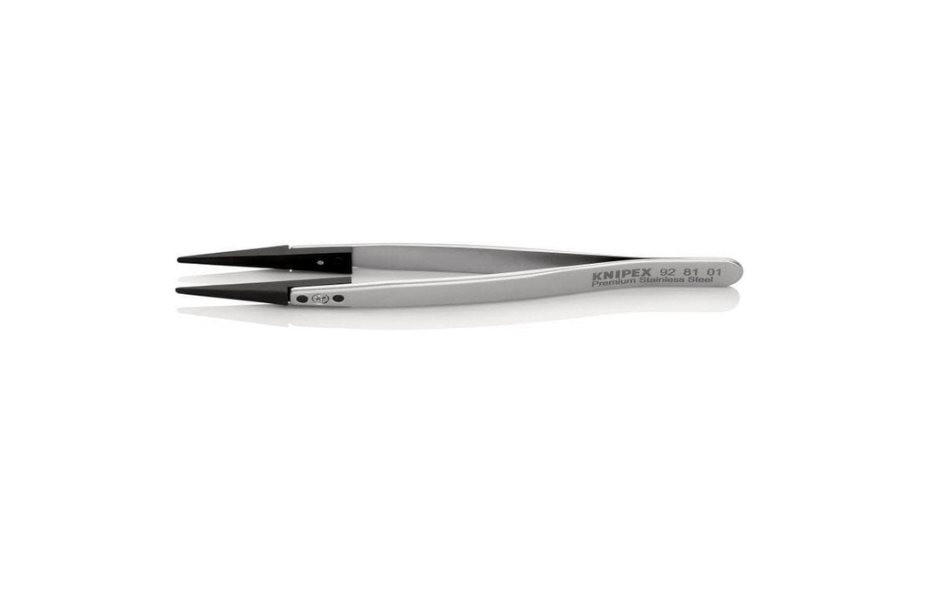 Knipex Pince à épiler avec embouts interchangeables, ESD, Straight 130 mm