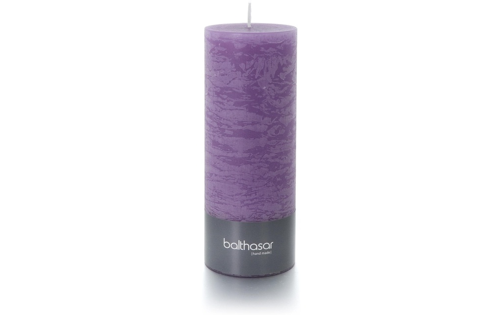 balthasar Bougie cylindrique Rustico 18 x 7 cm, lilas