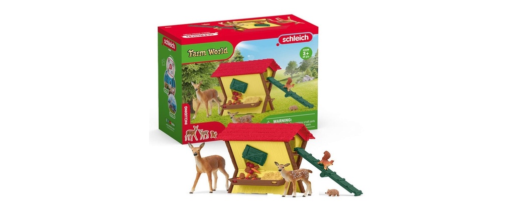 Schleich Ensemble de pions Farm World Nourrir les animaux de la forêt