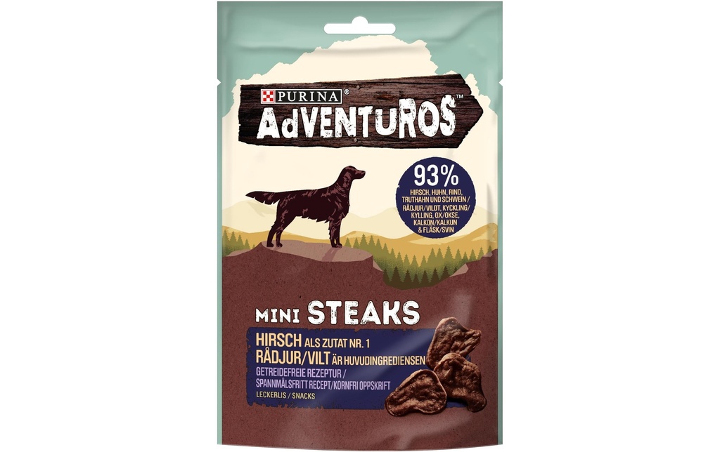 Purina AdVENTuROS Friandise Mini steaks sauvages, 70 g