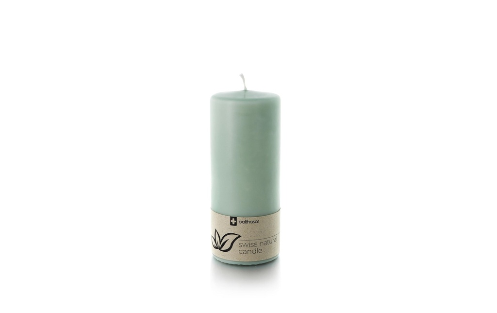 balthasar Bougie cylindrique Swiss Natural Candle 19 x 8 cm Turquoise
