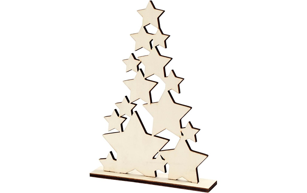 Creativ Company Article en bois 29.8 x 21.5 x 4 cm Arbre de Noël