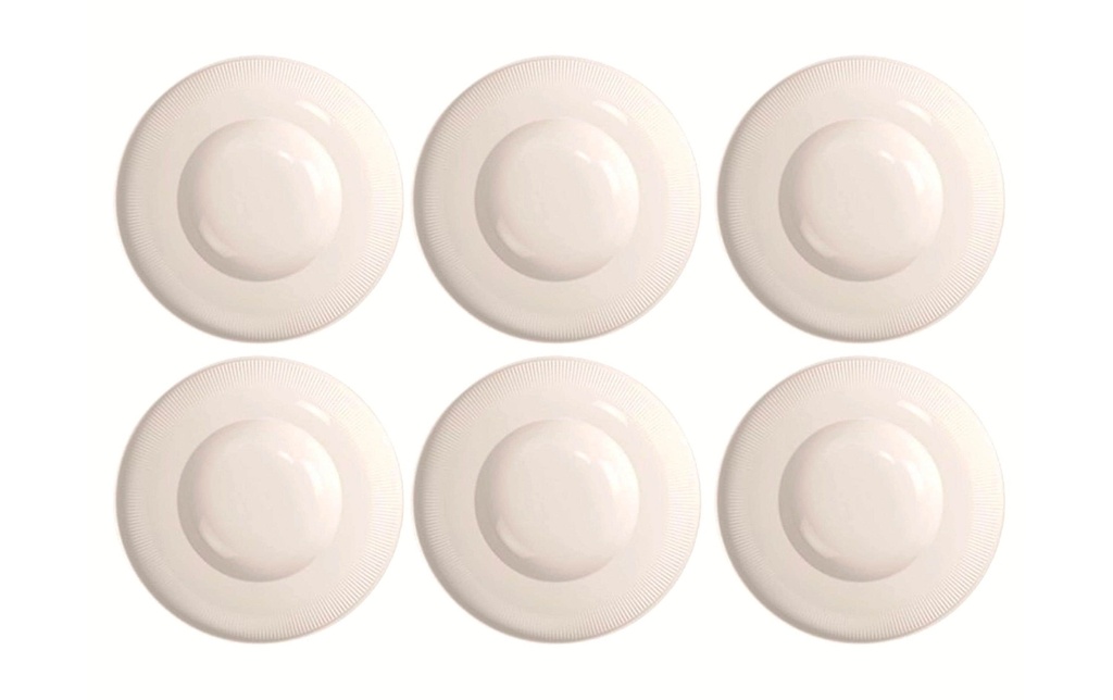 Villeroy & Boch Assiette de soupe et de pâtes Afina Ø 25 cm, 6 Pièce/s,Blanc
