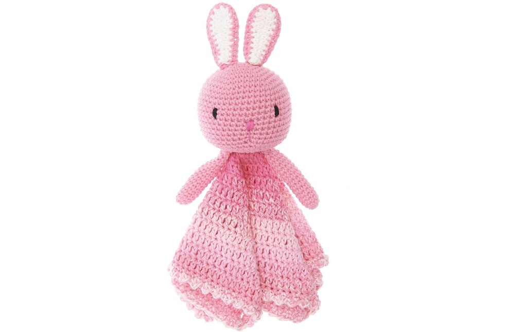Rico Design Kit de crochet Baby Blankies Lapin, 8 pièces