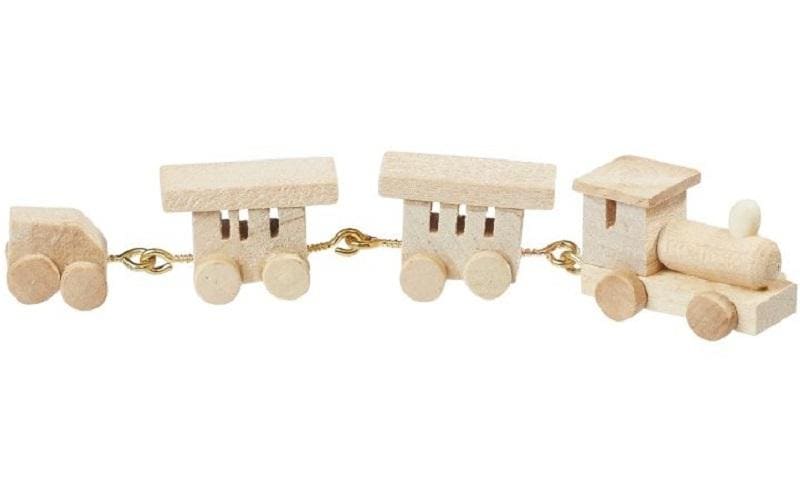 HobbyFun Minis véhicules Chemin de fer en bois Nature