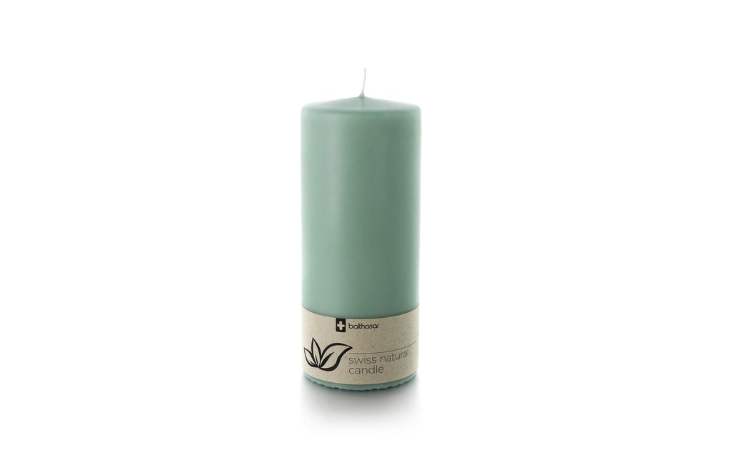 balthasar Bougie cylindrique Swiss Natural Candle 15 x 6 cm Turquoise