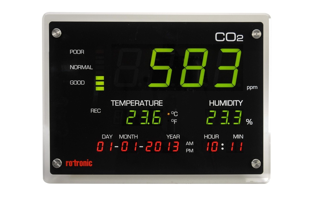 Rotronic CO2 Display pour la surveillance de la qualité de l'air intérieur