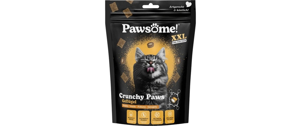 Pawsome Cat Crunchy Paws Volaille 150 g