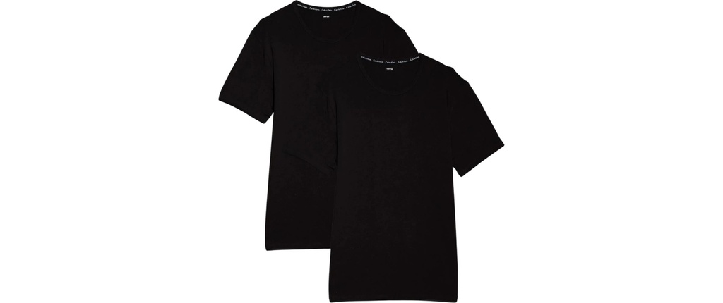 Calvin Klein Wäsche T-shirt 2P S/S Crew Neck Noir, L