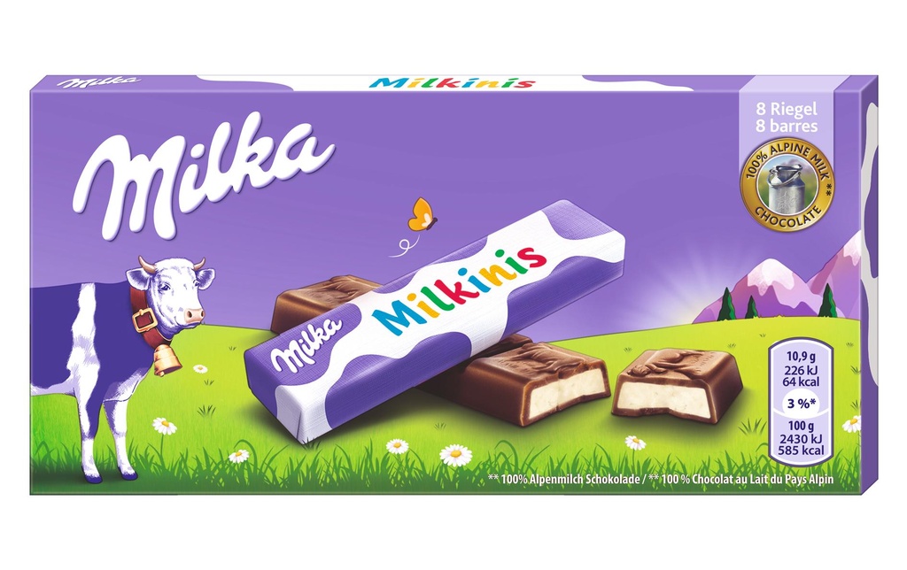 Milka Barres de chocolat Milkinis 88 g