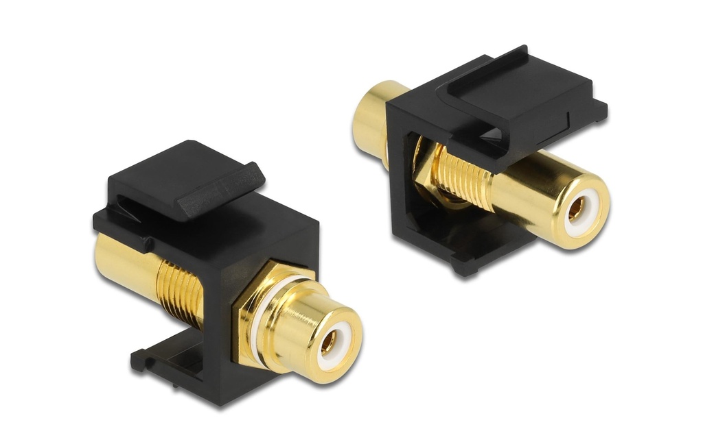 Delock Module Keystone RCA femelle à RCA femelle Blanc / Noir