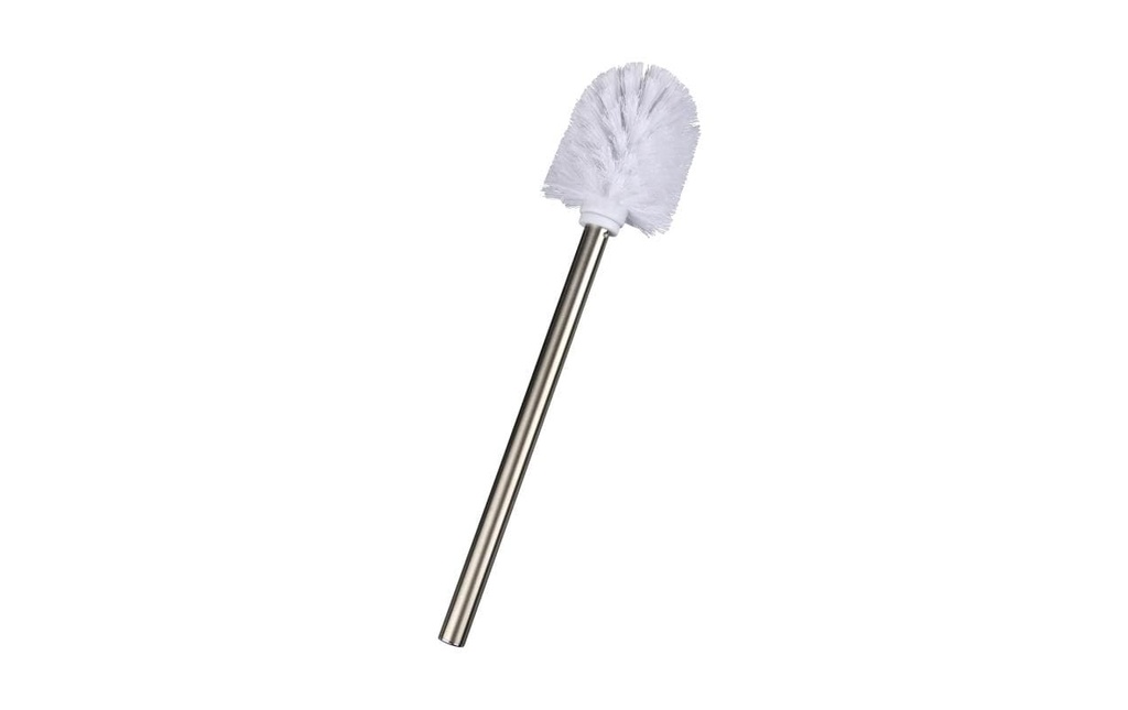 Wenko Brosse WC Mat Ø 8 x 35 cm Argenté/Blanc
