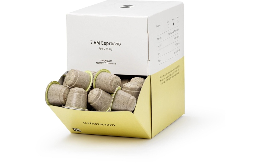 Sjöstrand Capsules de café 7 AM Espresso 100 Pièce/s