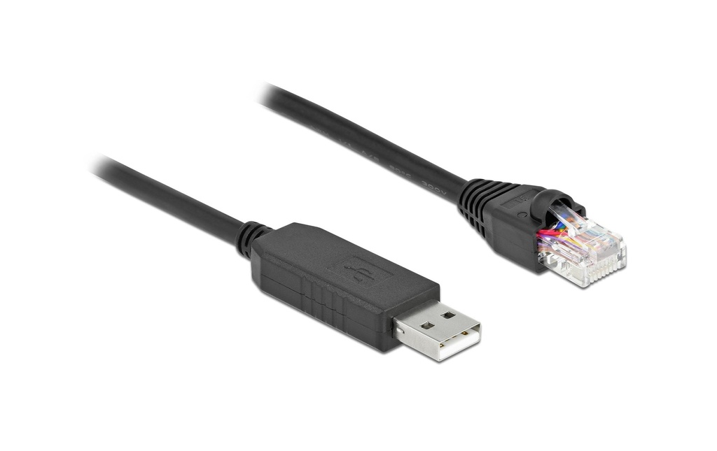 Delock Câble de console USB-A vers RS-232 RJ45, 2 m