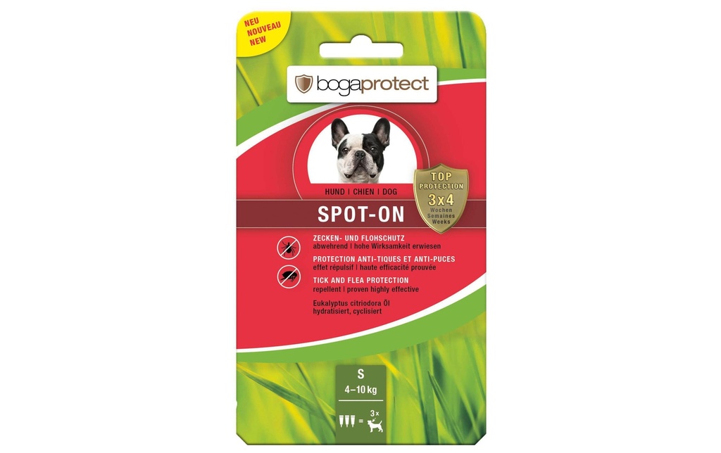 bogar Gouttes anti-parasite bogaprotect Spot-on Chien S