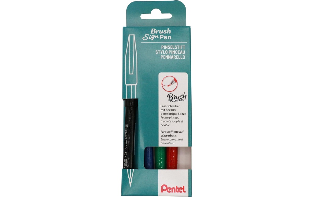 PENTEL Feutre Brush Sign Pen 4pces (4 pces)