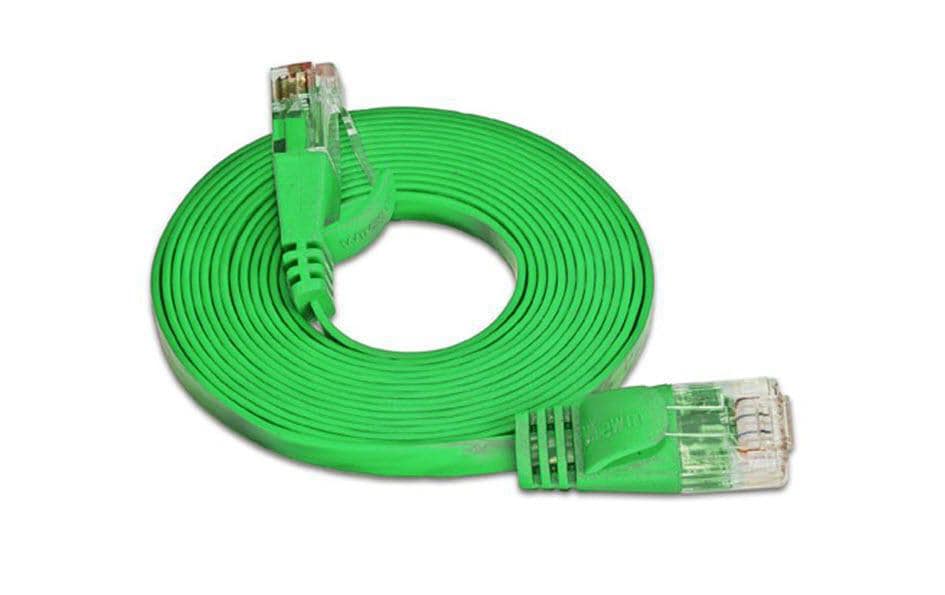 SLIM Câble patch slim RJ-45 - RJ-45, Cat 6, UTP, 20 m, Vert