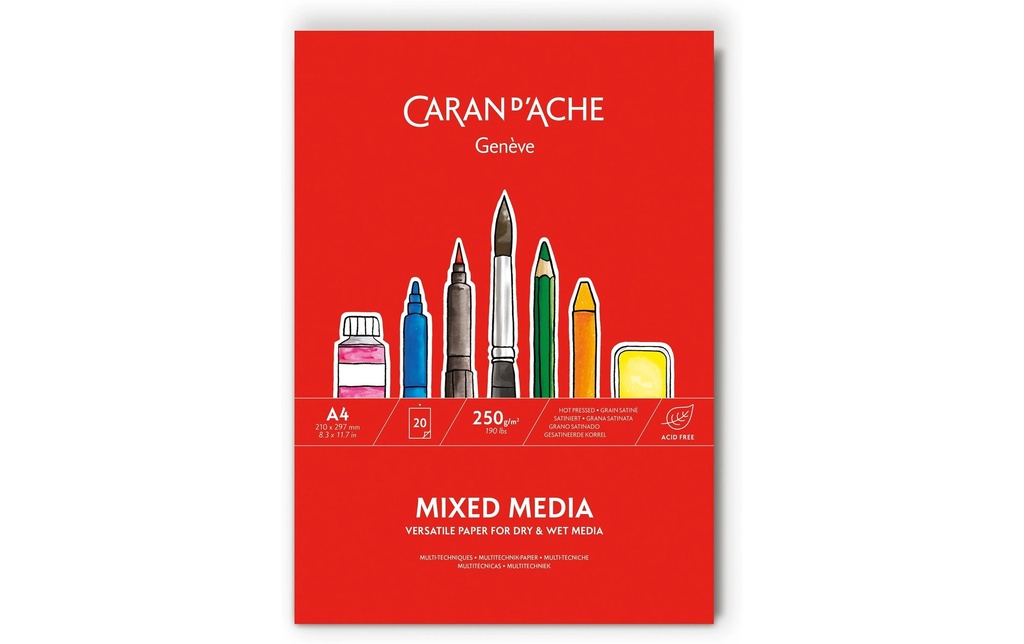 CARAN D'ACHE Bloc à dessin A4 (20 pces)