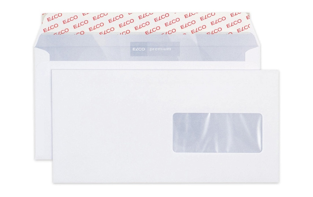 ELCO Enveloppe avec fenêtre Premium C5/6, Droite, 500 Pièce/s