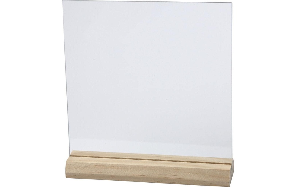 Creativ Company Plaque en verre 10 sets avec support en bois