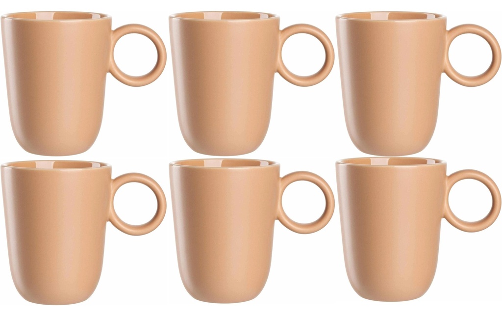 LEONARDO Tasse à café Roma 400 ml, 6 Pièce/s, Orange