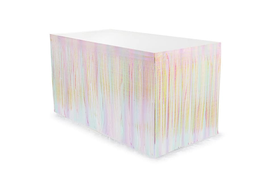Partydeco Bordure de table Fransen 80 x 300 cm, irisé