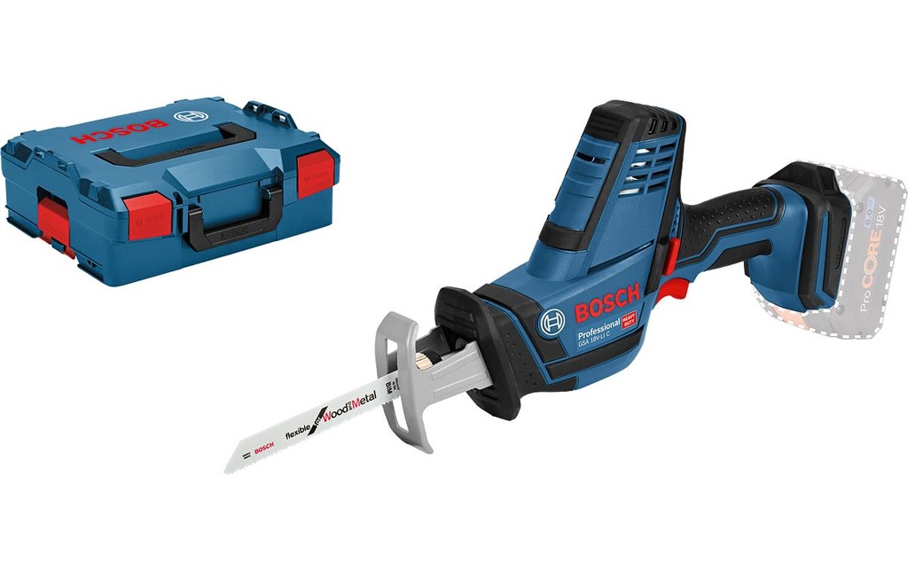 Bosch Professional Scie-sabre sans fil GSA 18V-LI C Solo L-Box
